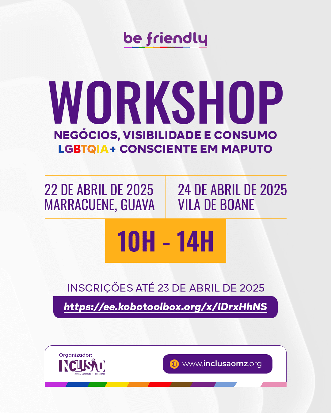 Workshop: Negócios, Visibilidade e Consumo LGBTQIA+ Consciente em Maputo