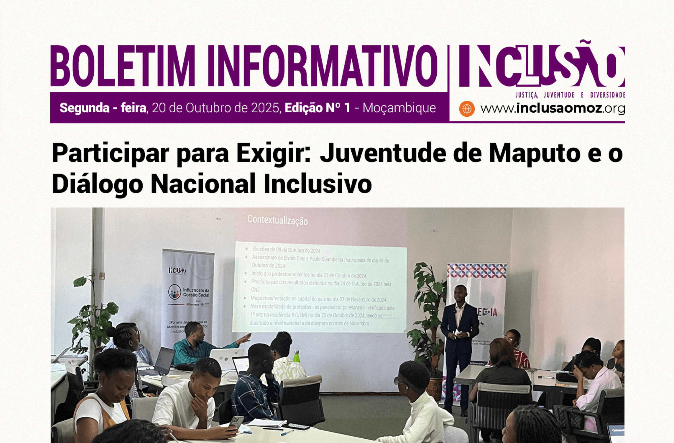 Participar para Exigir: Juventude de Maputo e o Diálogo Nacional Inclusivo